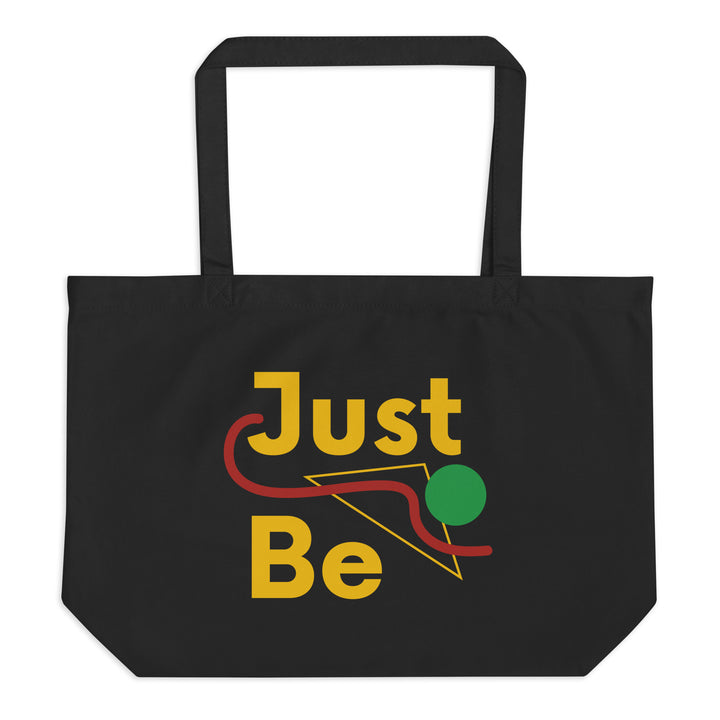 Just Be - Cosmic  black organic tote bag